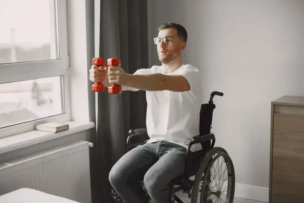 Empowering Weight Loss: A Comprehensive Guide for Individuals with Disabilities 1 Image of man doing exercise in his wheelchair to aid weight loss West Drayton